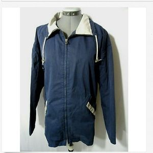EDDIE BAUER Windbreaker Jacket M Blue Zip up